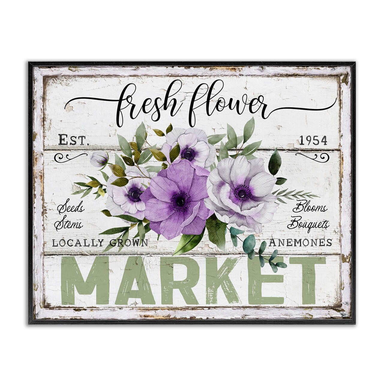 Stupell Industries Fresh Flower Market Anemone Framed Giclee Wall Art Design by Creatif Belle